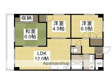 第2吉川ビル(3LDK/3階)の間取り写真