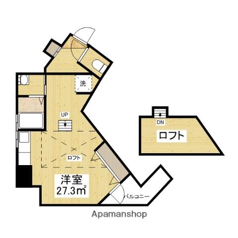 クレール富士見町(ワンルーム/5階)の間取り写真