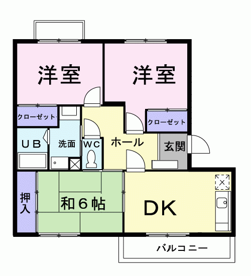 エスポワールメーゾン(3DK/3階)の間取り写真