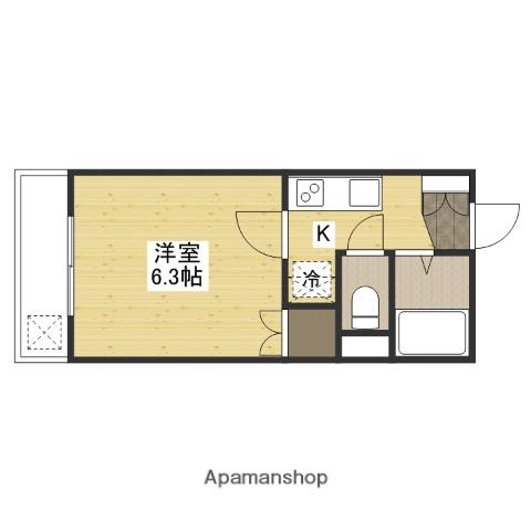 レジデンス白井Ⅰ(1K/1階)の間取り写真