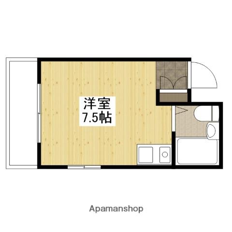 ポーネグリフ(ワンルーム/3階)の間取り写真