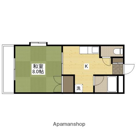 Yビル西原(1K/2階)の間取り写真