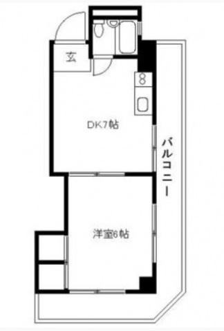亀谷ビル(ワンルーム/3階)の間取り写真