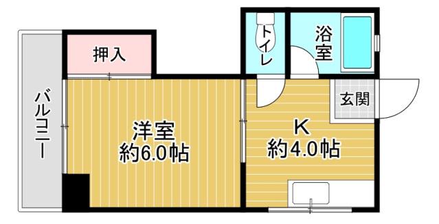 第1田万里ビル(1K/3階)の間取り写真