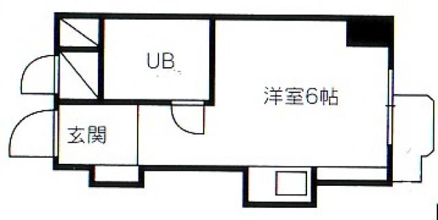 チサンマンション広島(ワンルーム/5階)の間取り写真