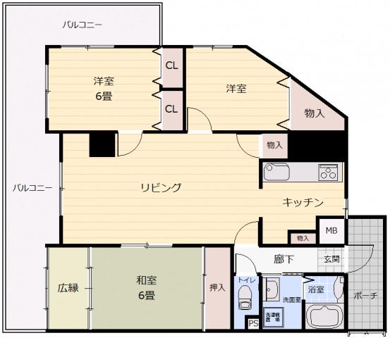 EFT-牛田東(3LDK/3階)の間取り写真