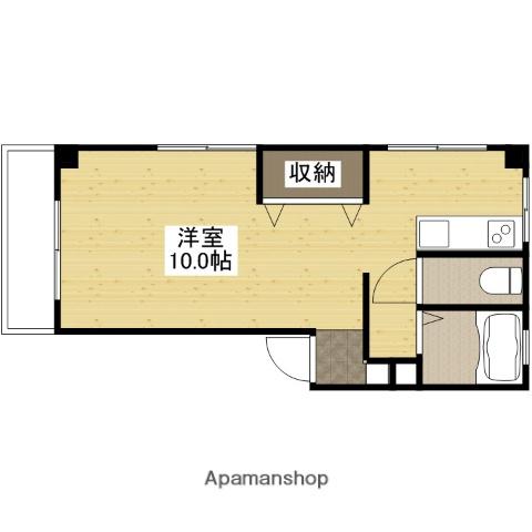 パークサイド広瀬(ワンルーム/3階)の間取り写真