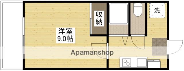 アーバン西白島(1K/4階)の間取り写真