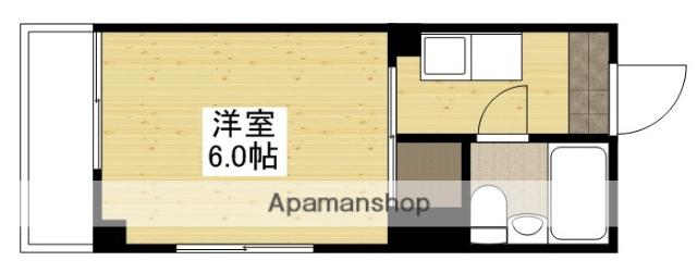 沖ビル(1K/5階)の間取り写真