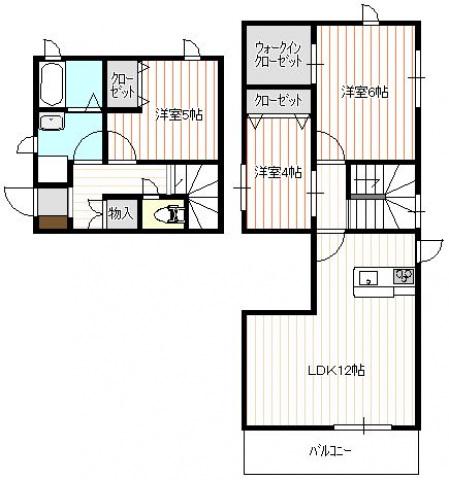 プロバンス高須台2番館(3LDK)の間取り写真