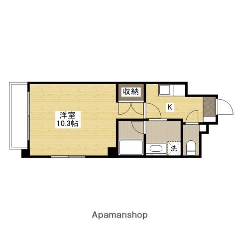 プランドール西観音(1K/8階)の間取り写真