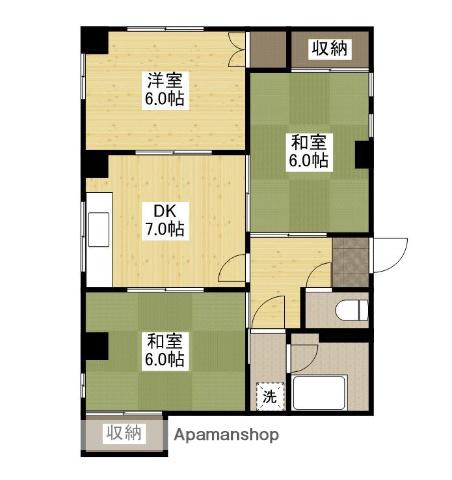 斎藤ビル(3DK/3階)の間取り写真