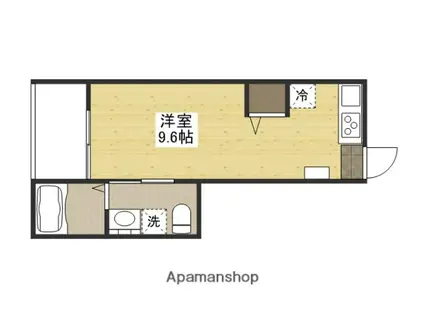 尾長東アパート C棟(ワンルーム/1階)の間取り写真