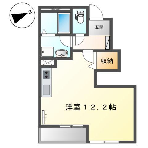 ヨーコーポ広(ワンルーム/1階)の間取り写真