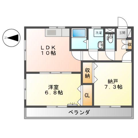 クレストール(2LDK/1階)の間取り写真