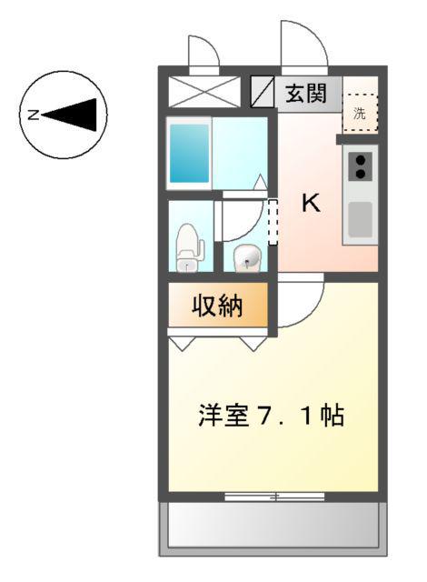 エポックメゾン(1K/2階)の間取り写真