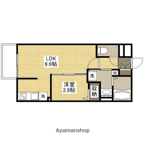 月光南観音 壱番館(1LDK/3階)の間取り写真