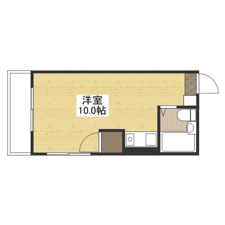 グリーンハイツ草津Ⅰ(ワンルーム/1階)の間取り写真