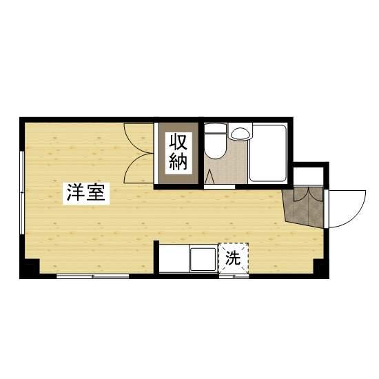 ウェルビー山本(ワンルーム/4階)の間取り写真