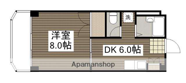 メゾン中山(1DK/2階)の間取り写真