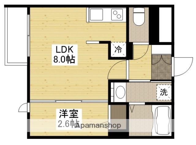 月光南観音六番館(1LDK/1階)の間取り写真