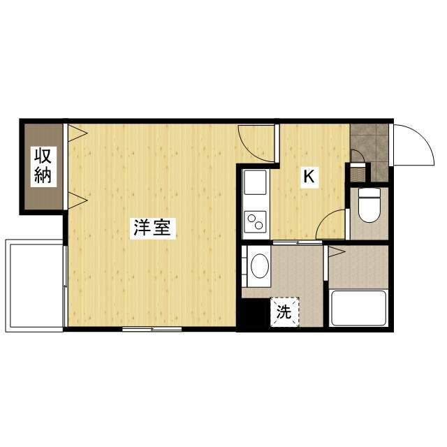 マインアムレット広瀬北(1K/3階)の間取り写真