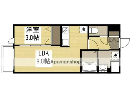 月光江波東弐番館(1LDK/2階)の間取り写真