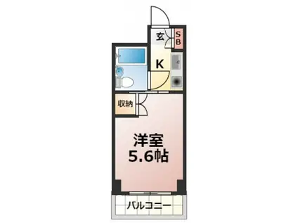 ヤスダ第二ビル(1K/3階)の間取り写真