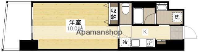 ウイング宝町ファイブ(1K/12階)の間取り写真