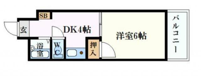 アミティ白島(1DK/5階)の間取り写真