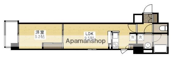 VELOCEⅤ(1LDK/12階)の間取り写真