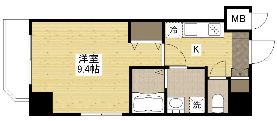 KYOWA RESIDENCE KOAMI(1K/8階)の間取り写真