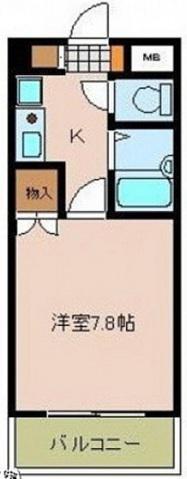 ドミトリー庚午 壱番館(1K/2階)の間取り写真