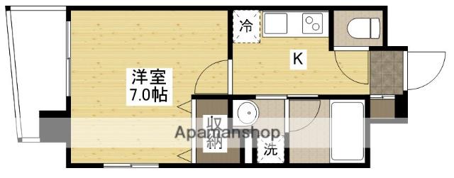 VELOCE Ⅳ(1K/6階)の間取り写真