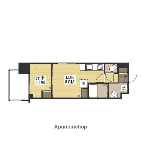 プライマル広島駅(1LDK/3階)の間取り写真