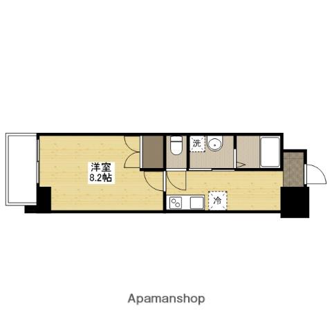 フレッド(1K/8階)の間取り写真
