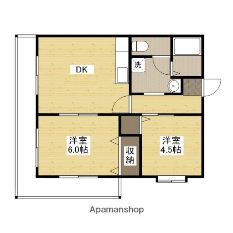 アルティメイトビル落合(2DK/3階)の間取り写真