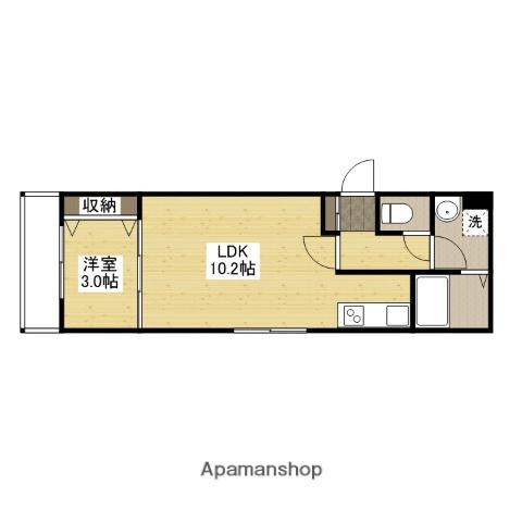 リノリノFK中筋3丁目(1LDK/1階)の間取り写真