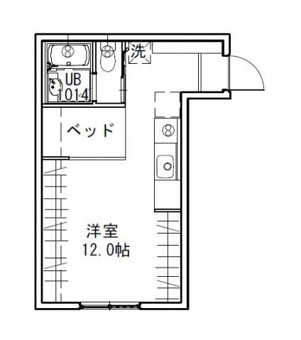 ハイドランジア草津(ワンルーム/2階)の間取り写真