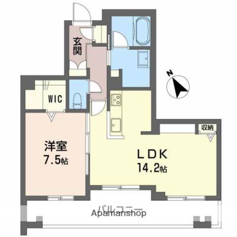 MONOLITH(1LDK/2階)の間取り写真