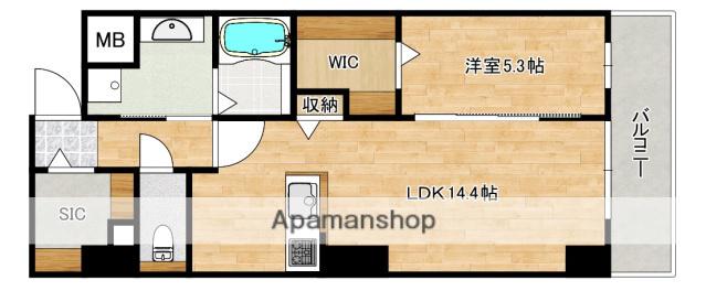 橋本町柴崎ビル(1LDK/9階)の間取り写真