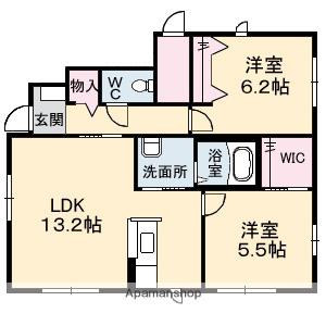 プチ・メゾン Ⅱ(2LDK/1階)の間取り写真
