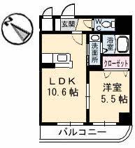 リーベンルミエール(1LDK/2階)の間取り写真
