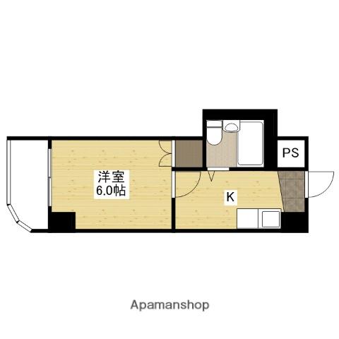 グリーンヴァリィ金光一番館(1K/2階)の間取り写真