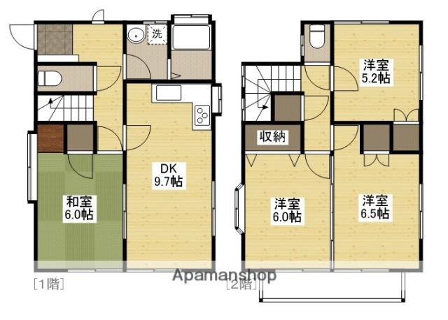 アストラムライン 高取駅 徒歩13分 2階建 築33年(4DK)の間取り写真