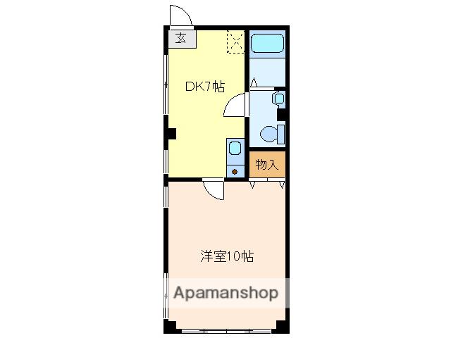 パステルクボ5(1DK/2階)の間取り写真