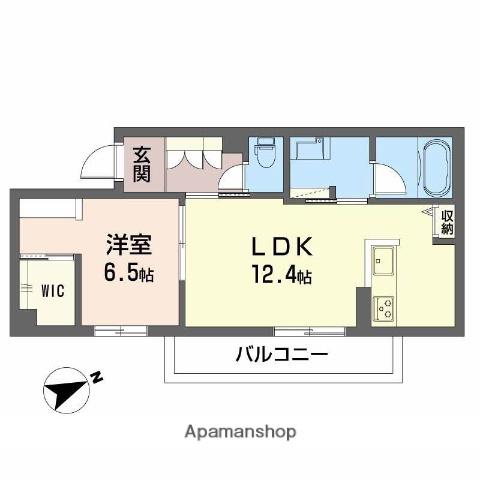 ADONIS長束(1LDK/2階)の間取り写真