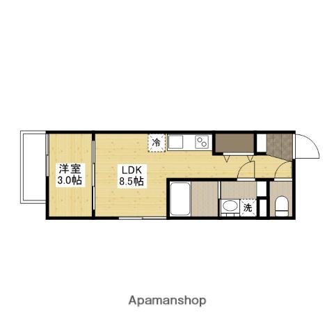 S-MOVE庚午北(1LDK/3階)の間取り写真