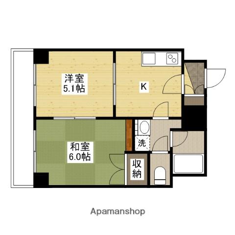 朝日プラザアムネット天満町(2K/9階)の間取り写真