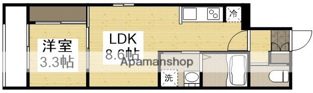 月光呉駅西(1LDK/2階)の間取り写真